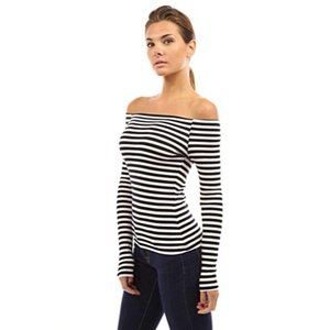 New ✨ Striped Off the Shoulders Top